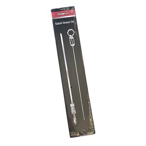 00156 - Snap On Kabob Skewer Set of 10 Stainless Steel with‎ Storage Bag - NEW